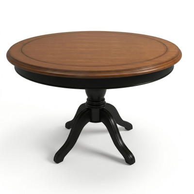 Dining room table round 122 cm solid wood dining table kitchen table real wood new