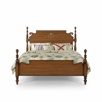Design bedroom 3-piece bed 2x nightstand American luxury bed set furniture