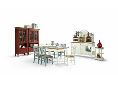 Designer dining room furniture 8-piece set table chairs dresser sideboard group suite