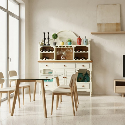 Sideboard furniture dresser sidewood board cabinet living room wood luxury.