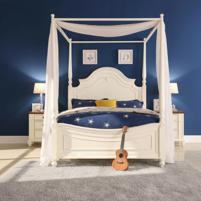 Canopy bed real wood bed design luxury beds classic bedroom furniture new