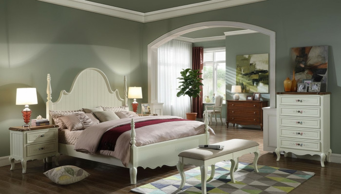 Upholstered Bed Luxury Bedroom Design Beds Textile Wood Bed Frame New