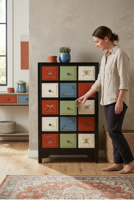 Colorful pharmacy cabinet sideboard high cabinets genuine wood dressers