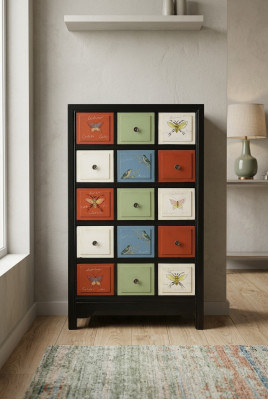 Colorful pharmacy cabinet sideboard high cabinets genuine wood dressers