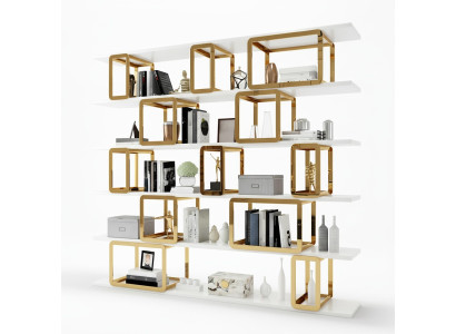 Design partition wall shelf living room cabinets stainless steel shelves bookcase new
