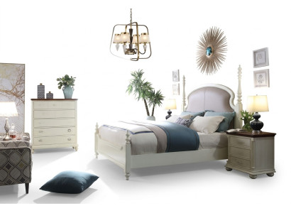 Bed nightstand chest of drawers 3 pcs. bedroom set design modern luxury beds new