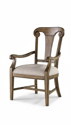 Chair Brown Design Living Room Dining Room Wooden Chairs Upholstered with Armrest New