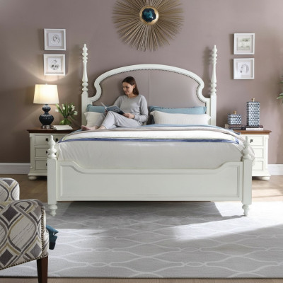 Bed Nightstand 3-piece Bedroom Set Design Modern Luxury Bed Group Wood New