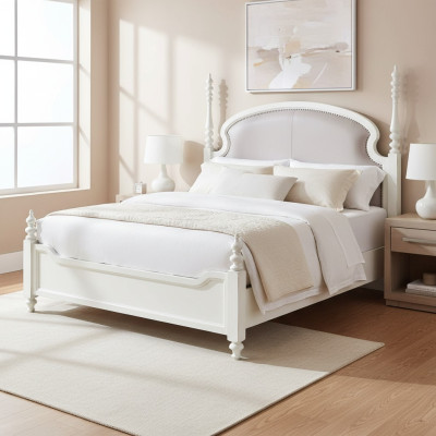 Luxury bedroom bed upholstery design 180x200cm hotel double beds textile new