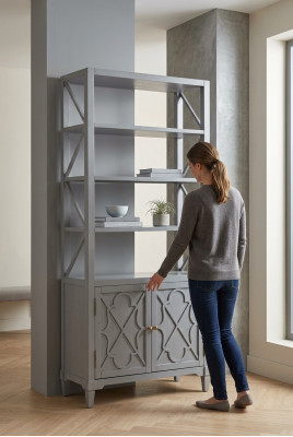 Cupboard Books Cabinets Shelf Country Style Living Room Office Dining Room
