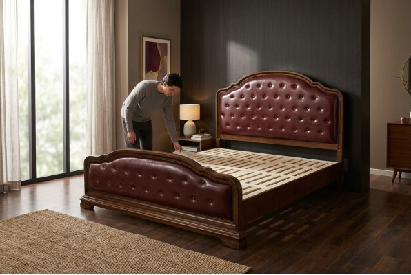 Bed Cushion Design Luxury Double Hotel Beds Marriage Bedroom Leather 180x200cm