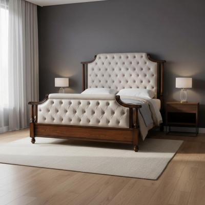 Bed Cushion Design Luxury Double Hotel Beds Bedroom Leather Chesterfield