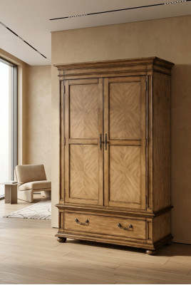 Designer sleeping room cabinet glass cupboards wall clothes luxury wood country house
