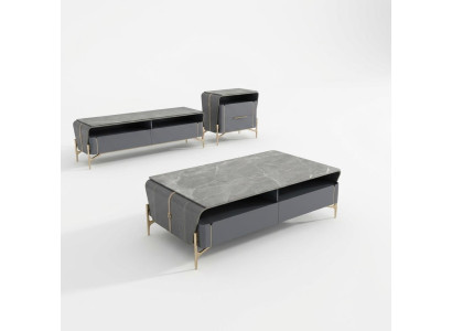 Coffee table sideboard 2-piece living room table lowboard furniture wall units