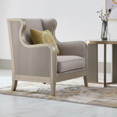 Textile Armchair 1-Seater Sofa Upholstered Sofas Design Luxury Classic Modern Recliner