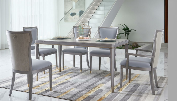 Armchairs Chair Set Group Dining Room Wood Upholstered Chairs 6x Armchair