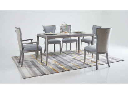 Complete set dining table + 6 chairs dining room decor ensemble dining group table
