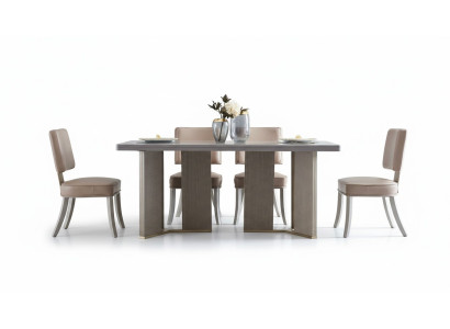 Designer furniture wood table seating dining room 6x chairs 7-piece set suite new