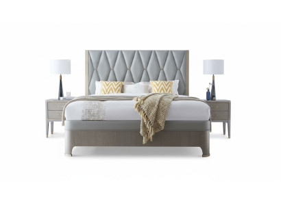 Bed 2x Nightstand 3-piece. Bedroom Set Design Modern Luxury Group