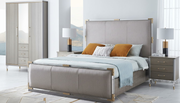 Design upholstered bed, bed, double matrimonial modern 180x200cm luxury