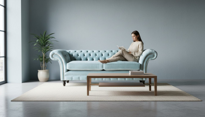 Chesterfield Couch Upholstered Leather Sofa 3-Seater Classic Couches