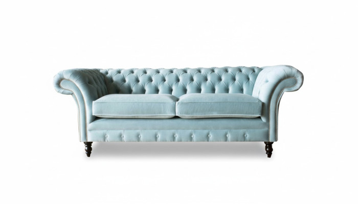 Chesterfield Couch Upholstered Leather Sofa 3-Seater Classic Couches