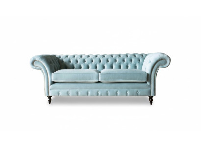 Chesterfield Couch Upholstered Leather Sofa 3-Seater Classic Couches