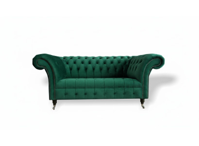 Chesterfield Green 2 Seater Couch Upholstered Sofas Couch Design Sofa Club Textile