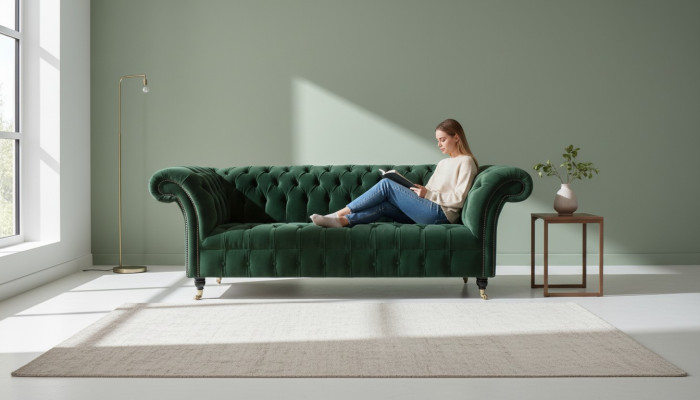 Chesterfield 3-seater sofas upholstered seat couch sofa set large couches