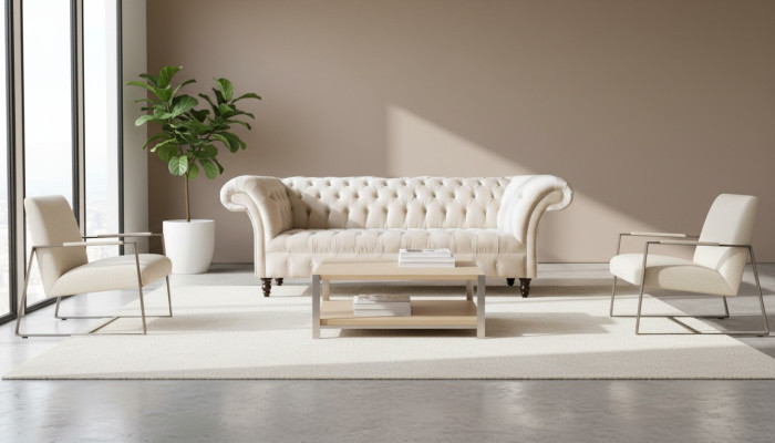 Chesterfield 3-Seater New Upholstered Seat Couch Sofa Set Large Couches