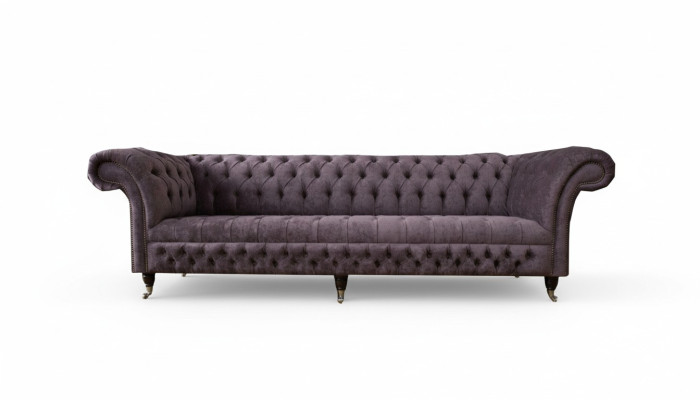 XXL Big Sofa Couch Chesterfield 265cm Upholstered Sofa 4-Seater Leather