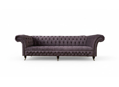 XXL Big Sofa Couch Chesterfield 265cm Upholstered Sofa 4-Seater Leather
