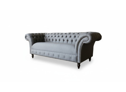 XXL big sofa 3-seater couch Chesterfield upholstery ensemble seat fabric textile