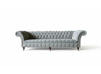 Gray big sofa couch Chesterfield 265cm upholstery sofas 4-seater leather