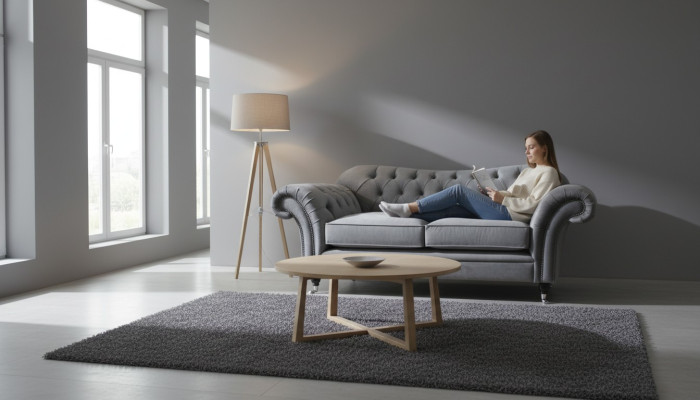 Chesterfield Textile Sofa 2-Seater Luxury Sofa Upholstered Sofas Design Fabric Sofas New