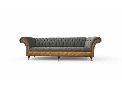xxl Chesterfield Sofas Upholstered Design Luxury Sofa 4-Seater Leather Couches