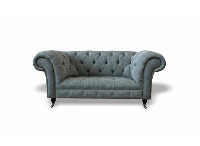 Chesterfield Design Luxury Upholstered Sofa Couch Seating Set Leather Textile Sofas