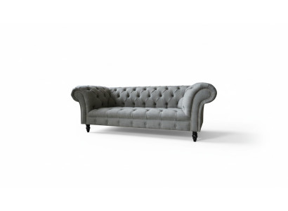 Chesterfield 3-seater designer sofa upholstered sofas couches fabric textile