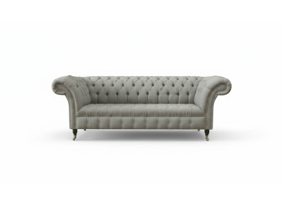 Gray Chesterfield sofa couch upholstery fabric leather couches velvet set