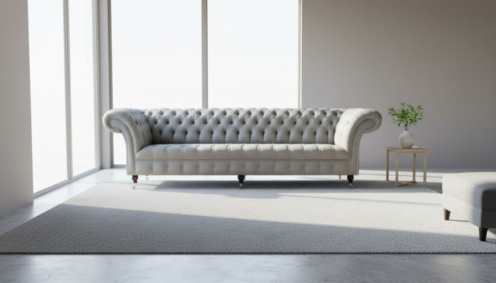 XXL Big Sofa Couch Chesterfield 265cm Upholstered Sofas 4-Seater Textile Modern