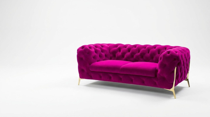Sofa 2-seater Classic Chesterfield Sofas Couches Upholstered Two-Seater Seat New