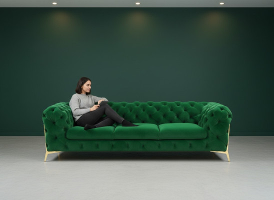 Sofa 3 seater design sofas upholstered couches leather relax chesterfield seating furniture