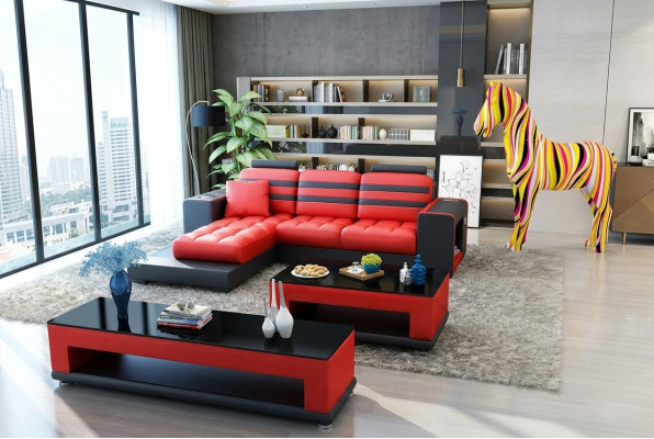 Corner sofa upholstered suite living landscape L-shaped designer sofa couch corner sofa luxury.