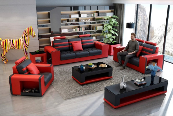 Luxury Sofa Set 3+2+1 Seater Living Room Sofa Couch Upholstery Set Sofas Leather
