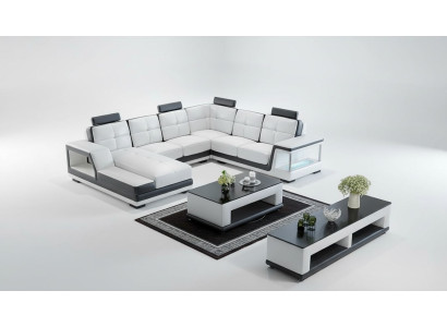 U-shaped sectional sofa upholstered corner sofa living landscape leather sofa modern new