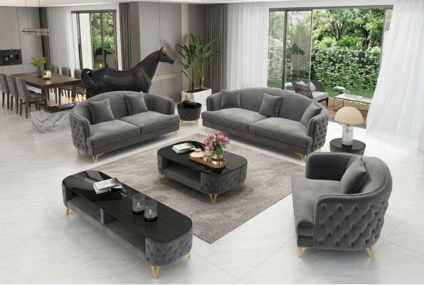 Luxury Sofa Suite Couch Upholstery Set Seat Sofa Suites 321 Seat 3-piece.