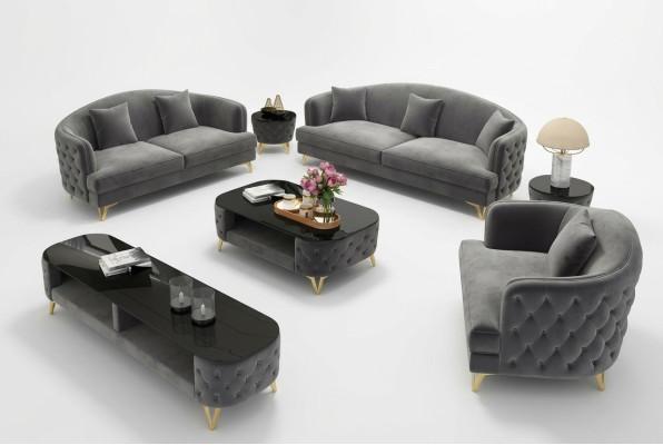 Luxury Sofa Suite Couch Upholstery Set Seat Sofa Suites 321 Seat 3-piece.