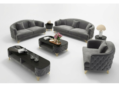 Luxury Sofa Suite Couch Upholstery Set Seat Sofa Suites 321 Seat 3-piece.