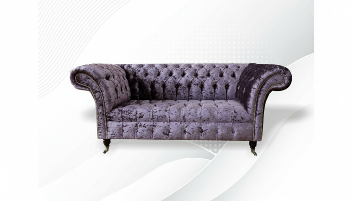 Chesterfield Sofa Couch Two-seater Fabric Sofas 2-seater Seat Upholstery Velvet