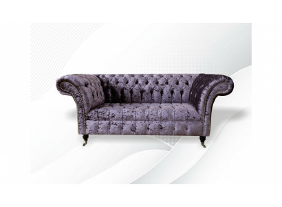 Chesterfield Sofa Couch Two-seater Fabric Sofas 2-seater Seat Upholstery Velvet
